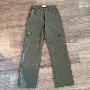 Cargo Leather ABERCOMBIE & FITCH pants - SIZE 27/4